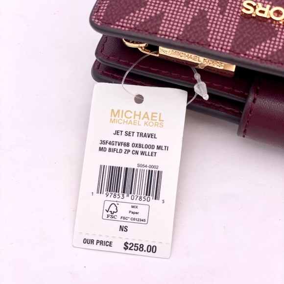Michael Kors Jet Set Medium Two-Tone Logo Wallet - Picture 8 of 11